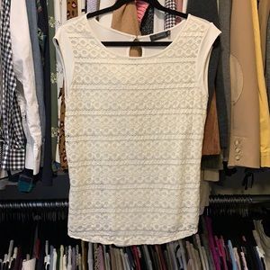The limited lace front white top medium